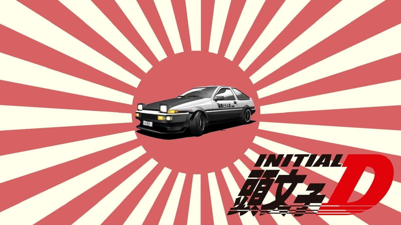 en bil med teksten initial d på Wallpapers