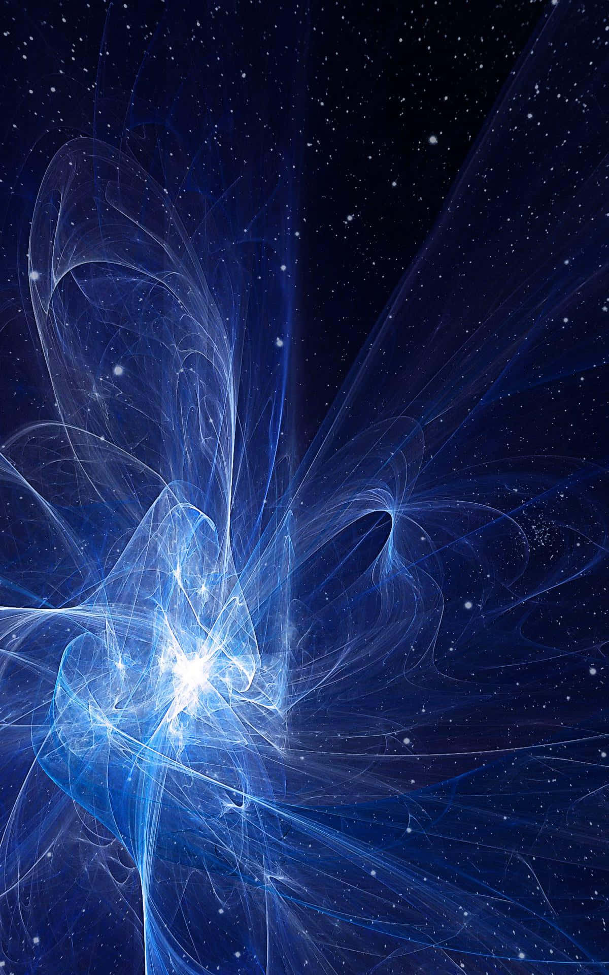 en blå hvirvel af lys på himlen Wallpapers