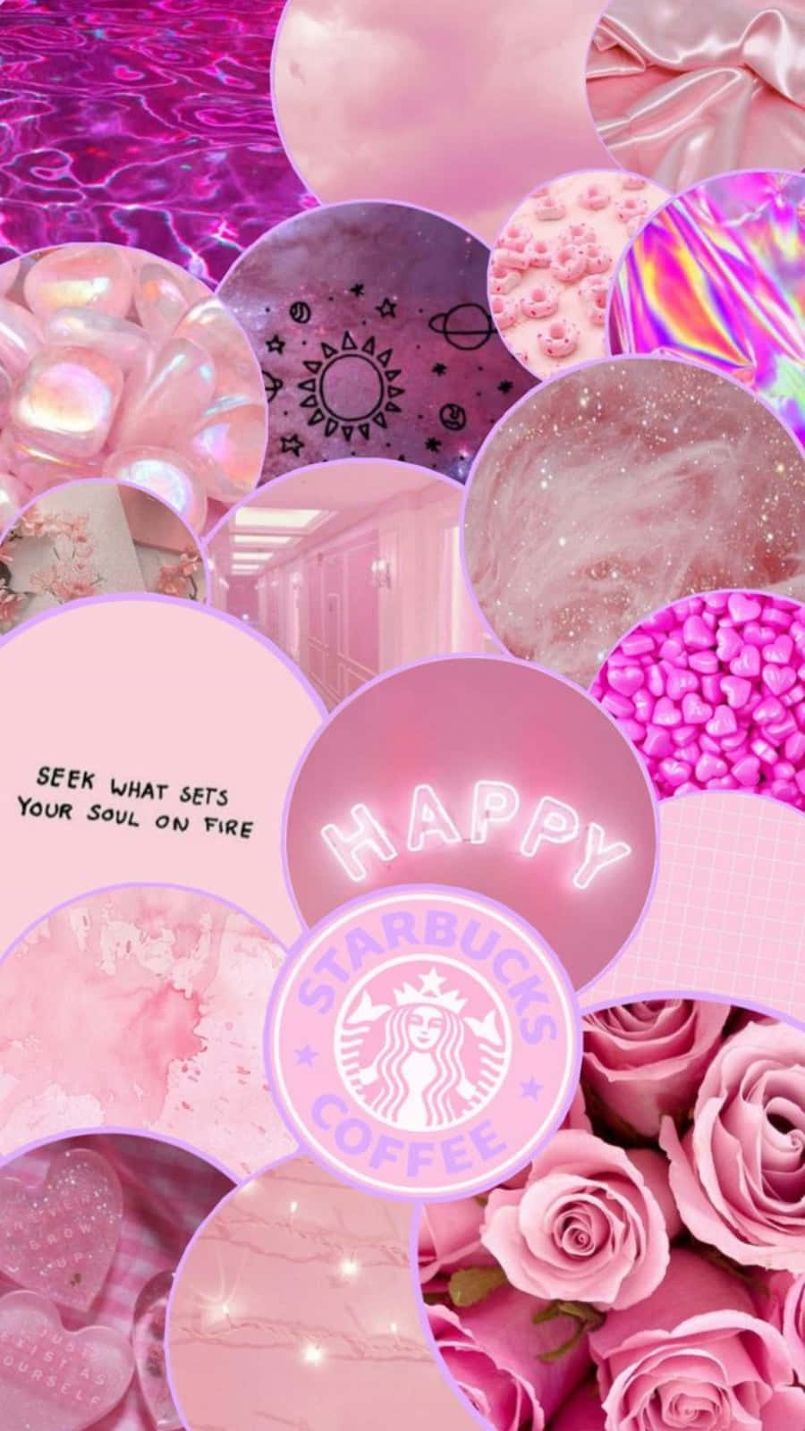En blød, pastelrosa nuance af ren lykke Wallpapers