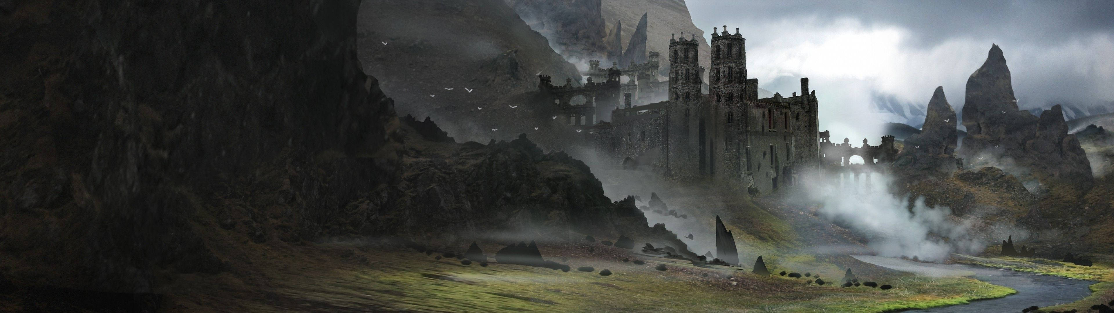 En borg i et middelalderparadis Wallpapers