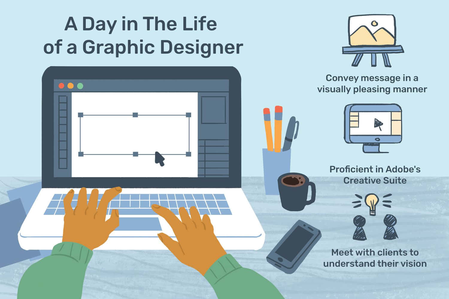 En dag i livet som grafisk designer Wallpapers