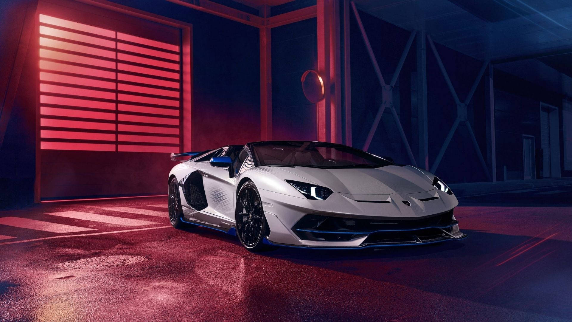 En fantastisk Lamborghini Aventador SVJ Xago i midnatsblå Wallpapers