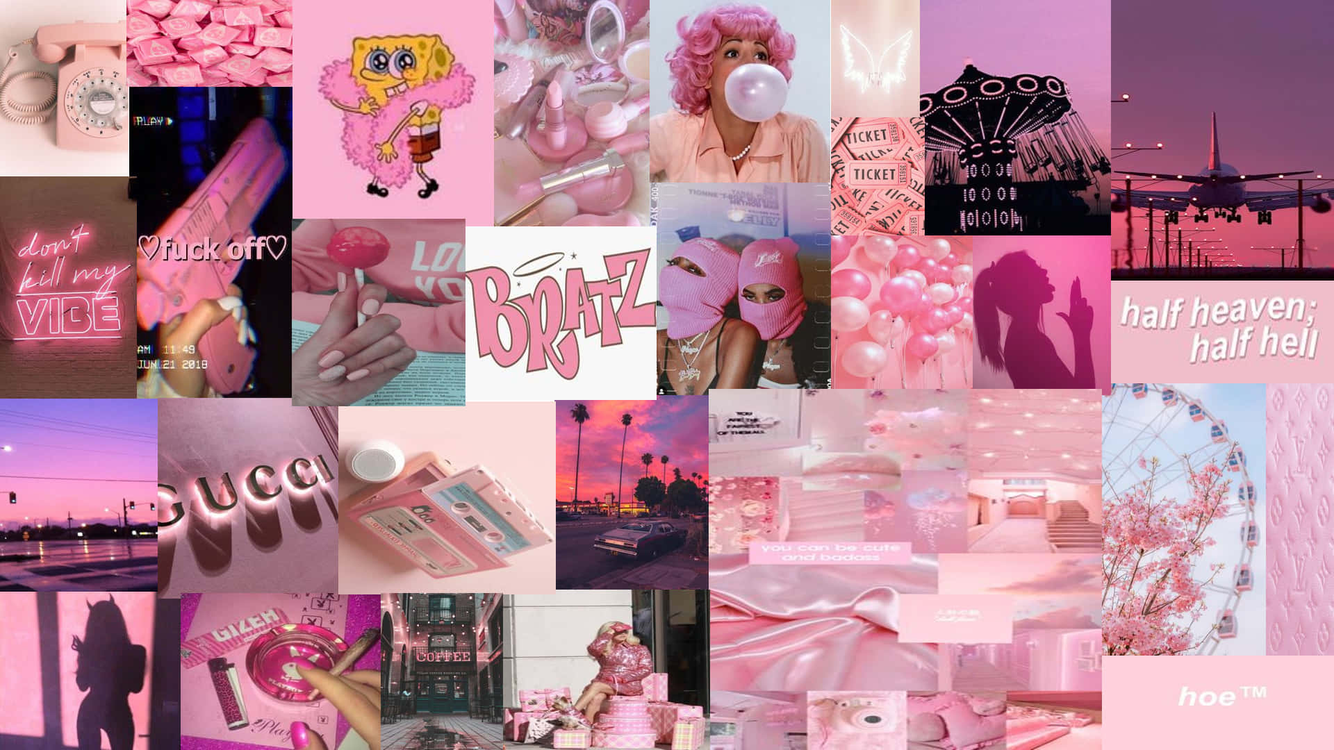 En frodig pink æstetik af naturen i blomst Wallpapers