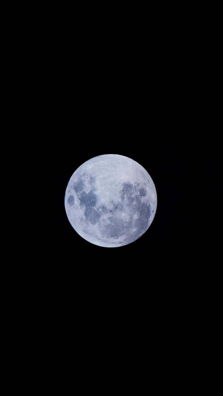 en fuldmåne ses på den mørke himmel Wallpapers