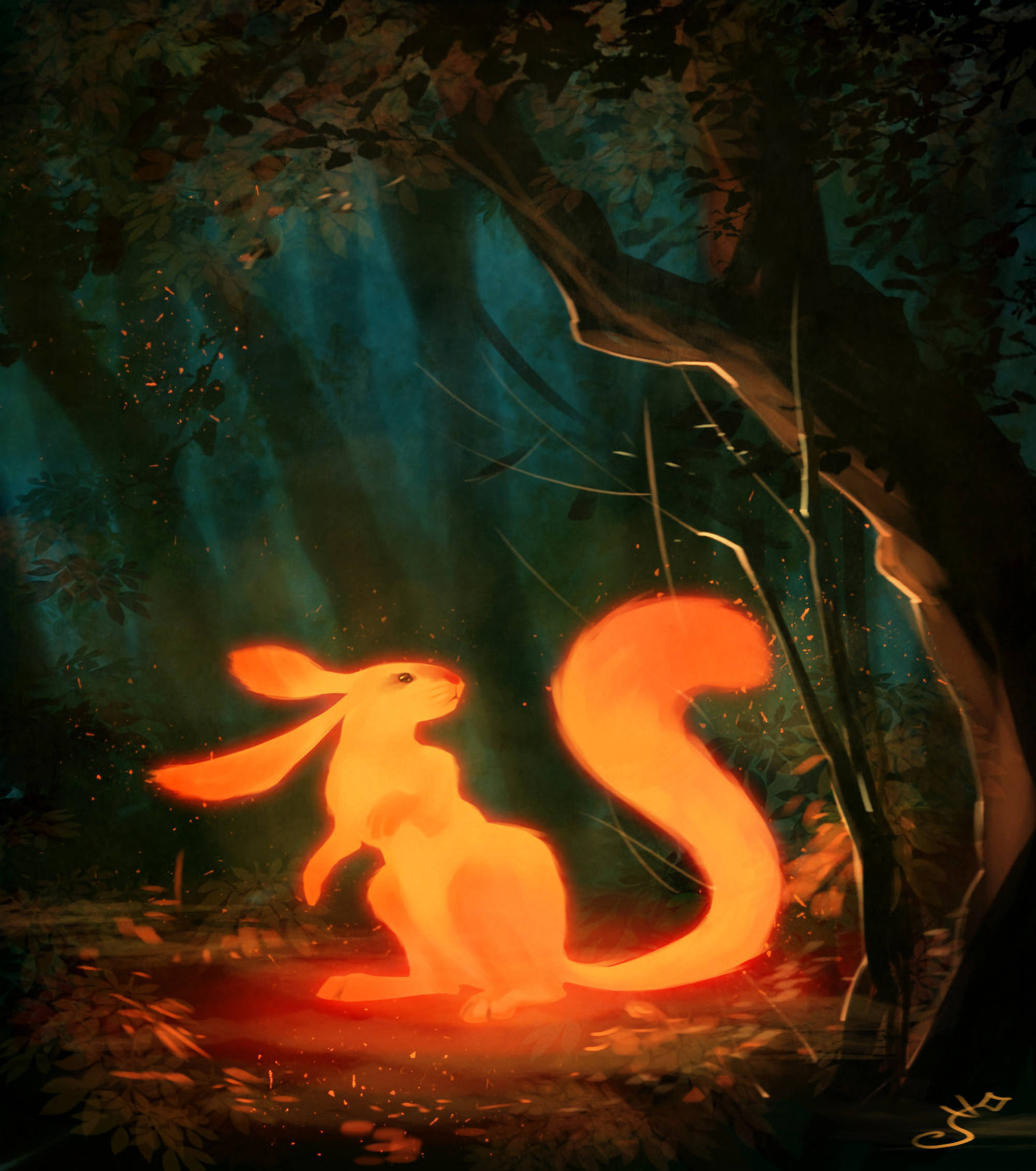 En glad egern nyder skæret fra en skarp sol. Wallpapers
