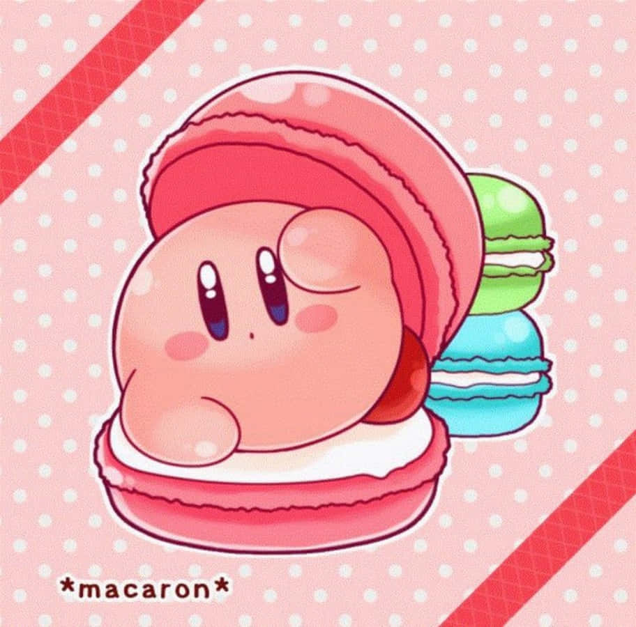 En glad Kirby klar til at udforske verden Wallpapers