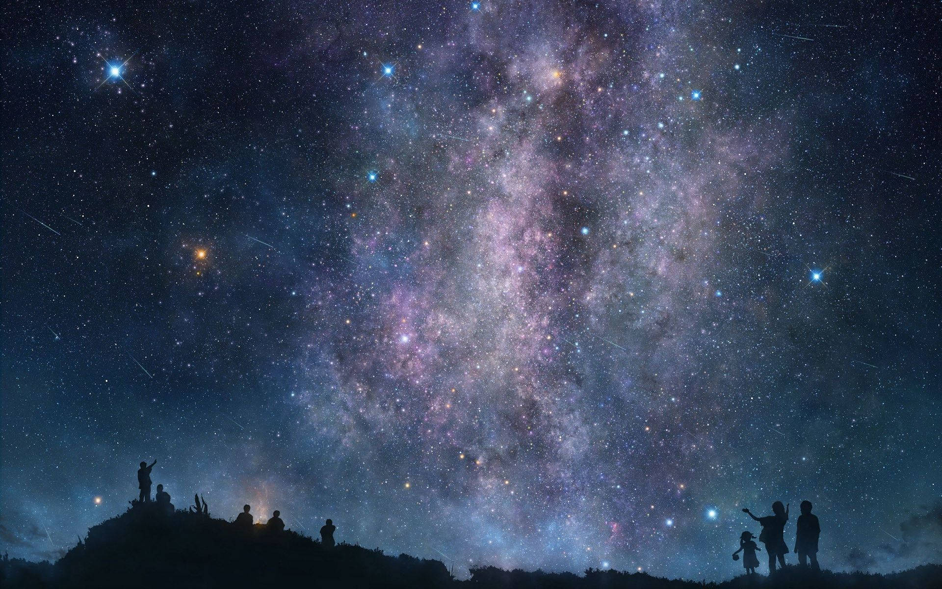“En himmel fyldt med stjerner - et syn, der tager vejret fra os” Wallpapers