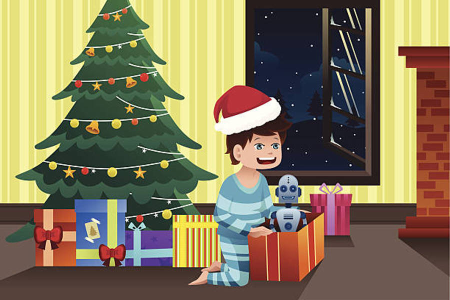 En hyggelig jul med gaver i massevis Wallpapers