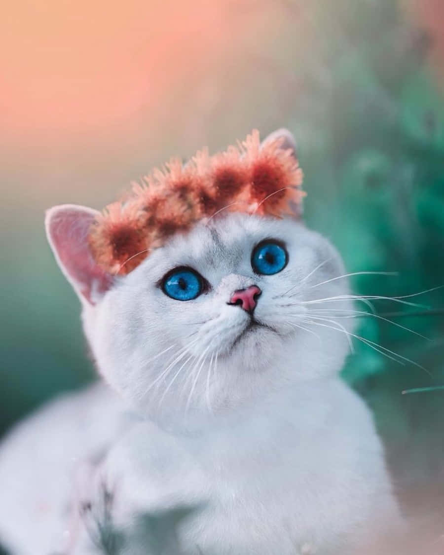 En kat med karismatisk æstetik Wallpapers