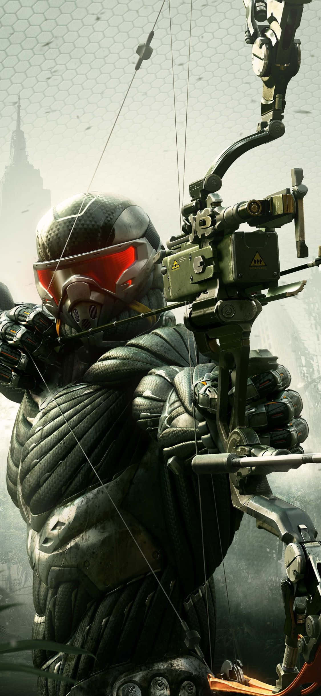 En kraftfuld spiloplevelse med iPhone X og Crysis 3 Wallpapers