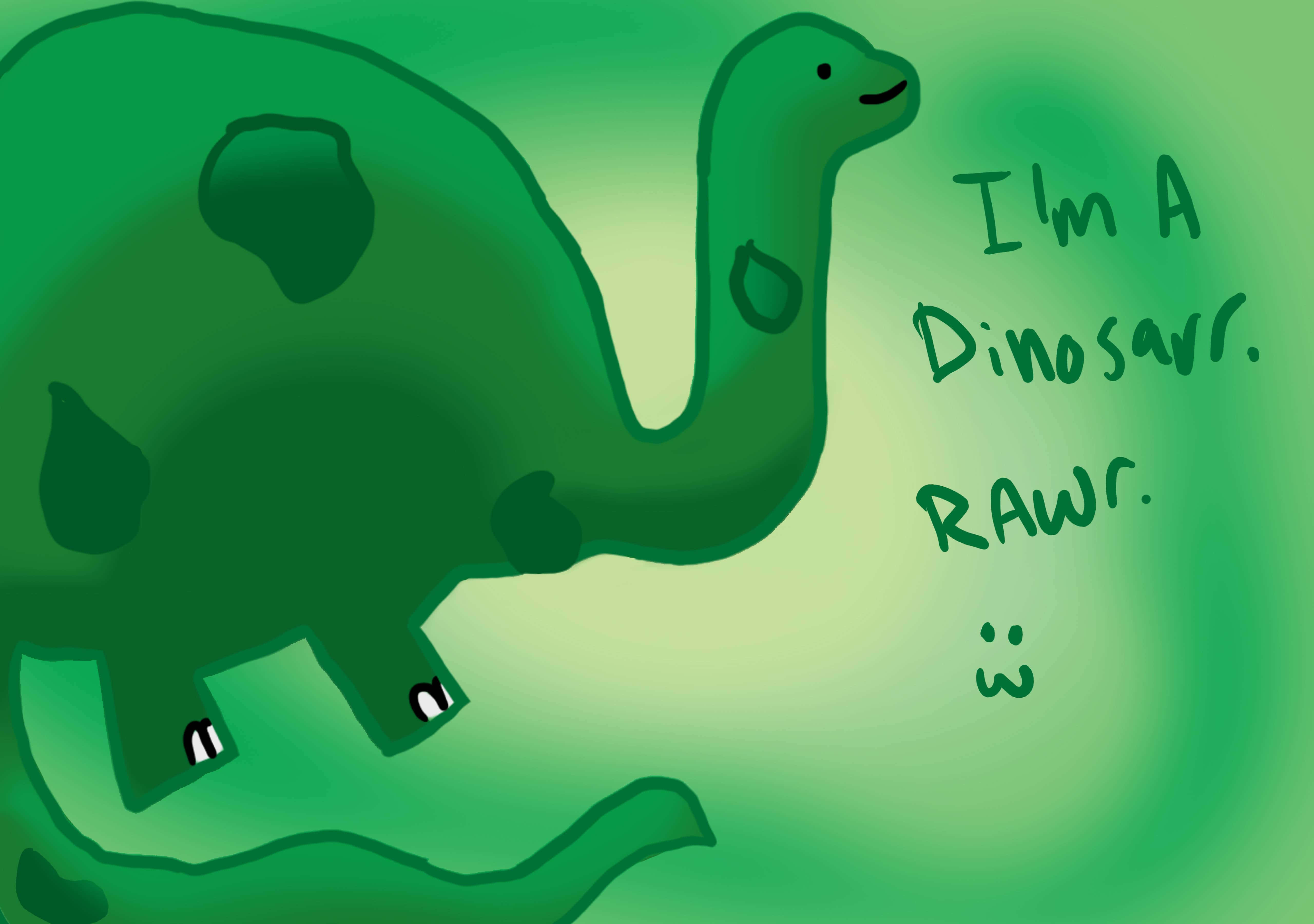 En Legesyg Dinosaur i Haven Wallpapers