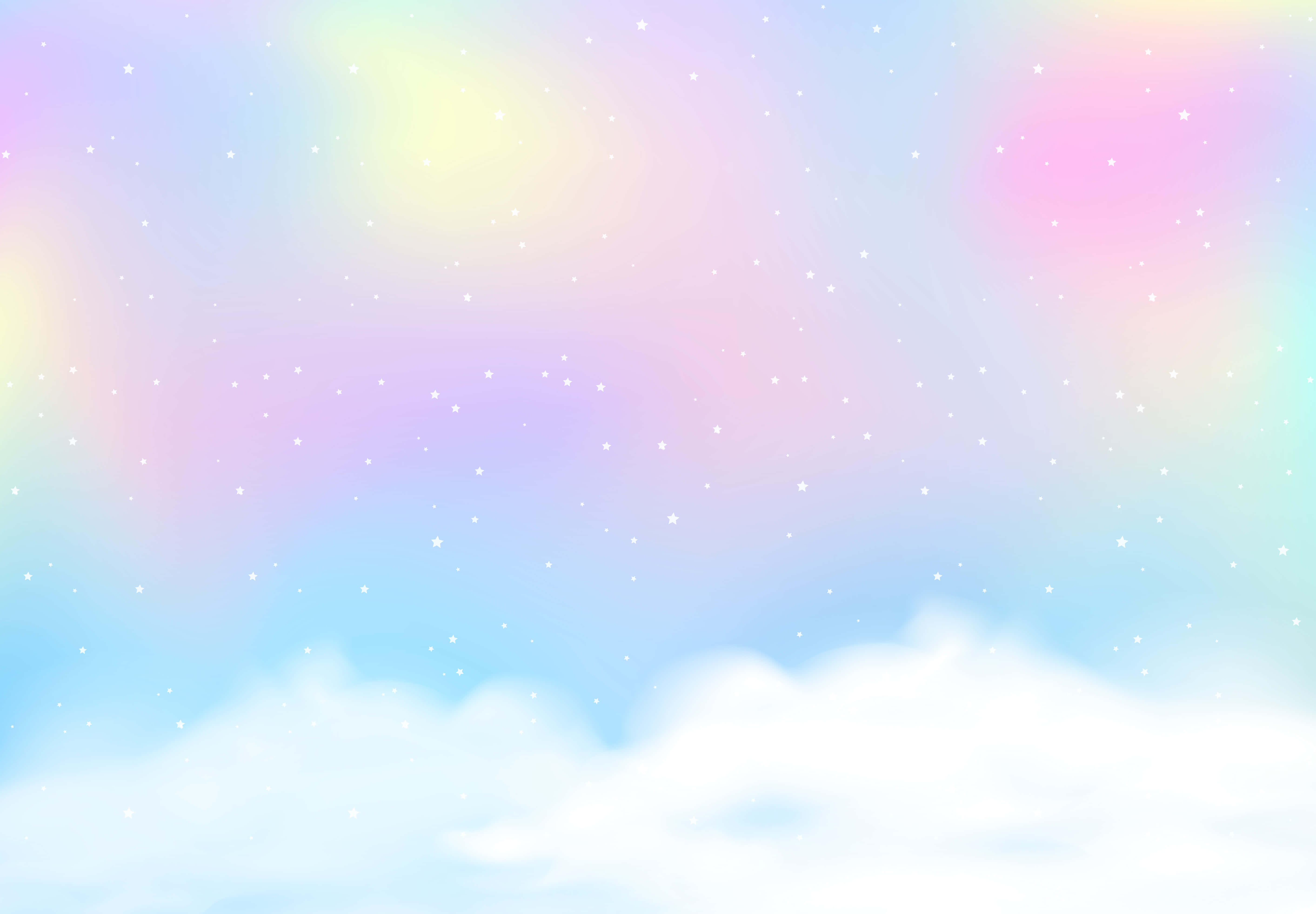 En levende pastelregnbue Wallpapers