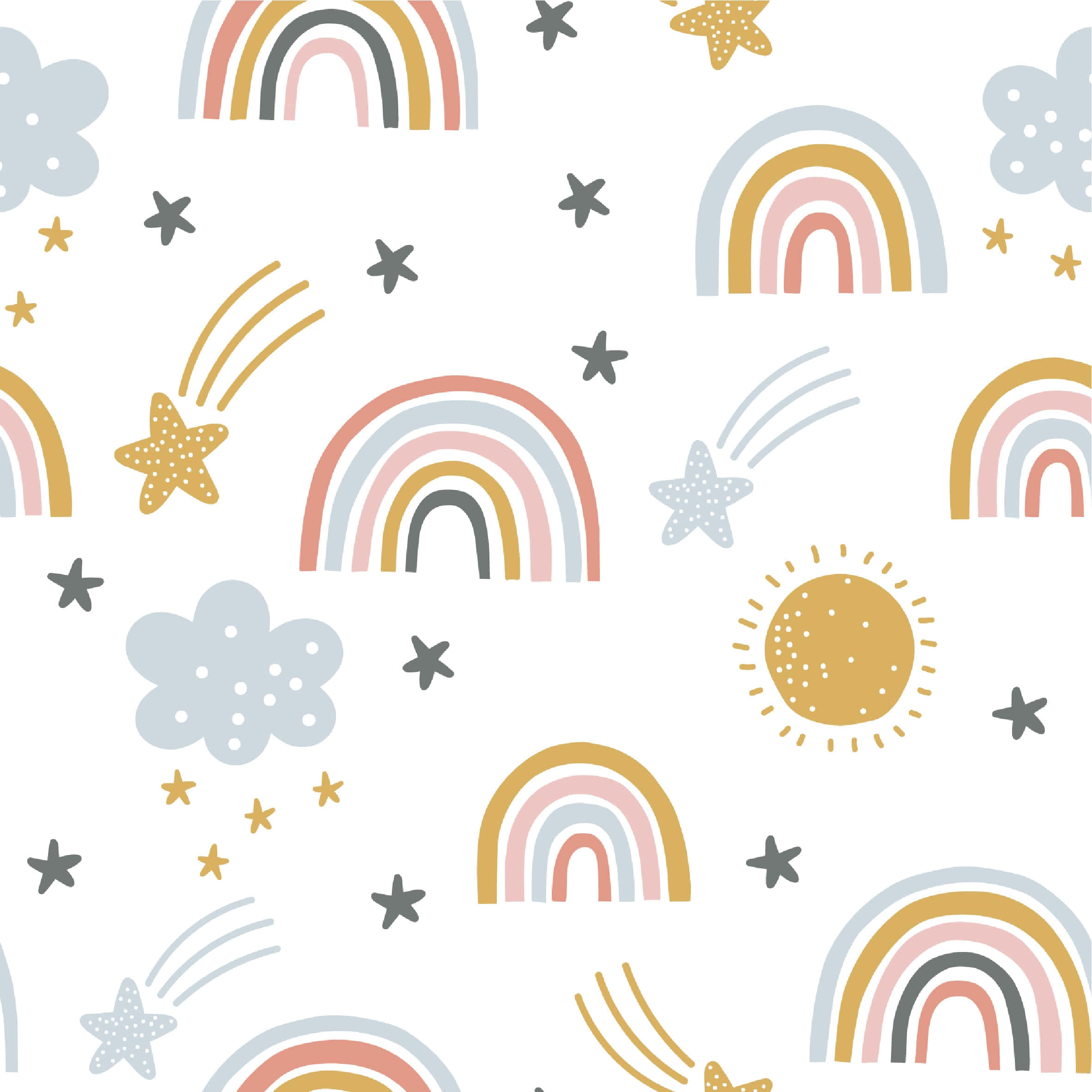 En levende pastelregnbue Wallpapers