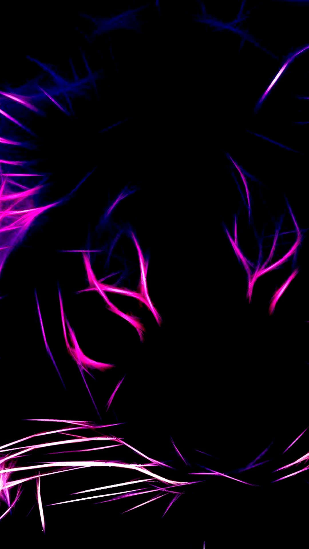 En lilla og pink tiger med en sort baggrund Wallpapers