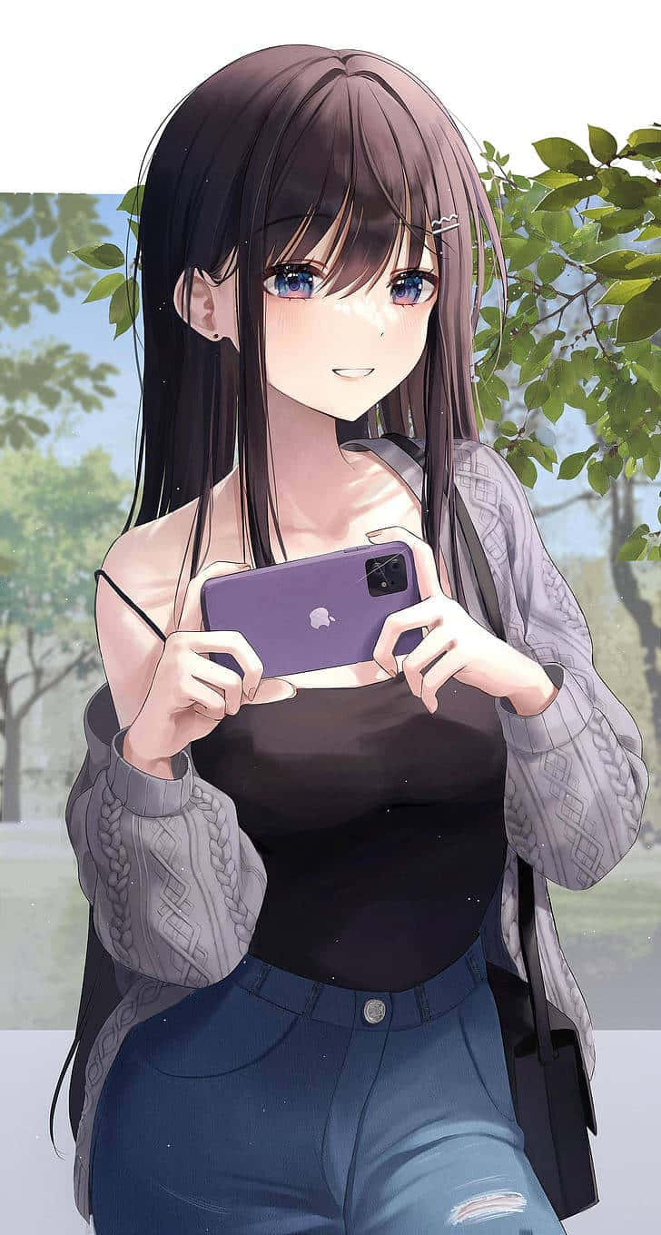 En lille anime-pige hilser verden Wallpapers