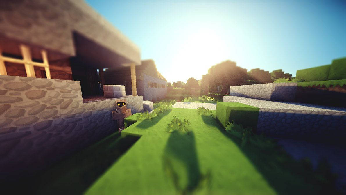 En lys, solskinsdag i Minecraft Wallpapers