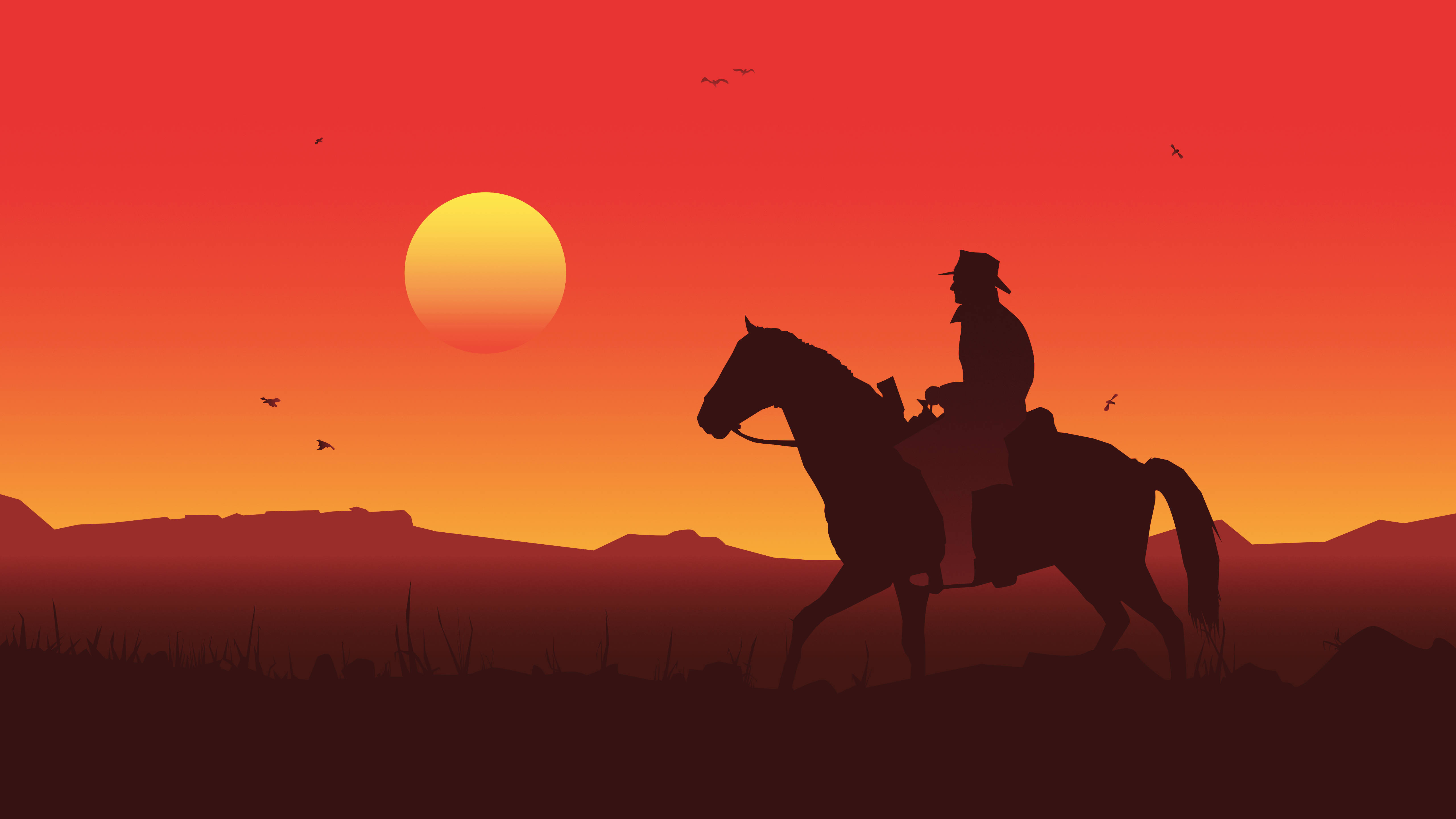 en mand på en hest Wallpapers