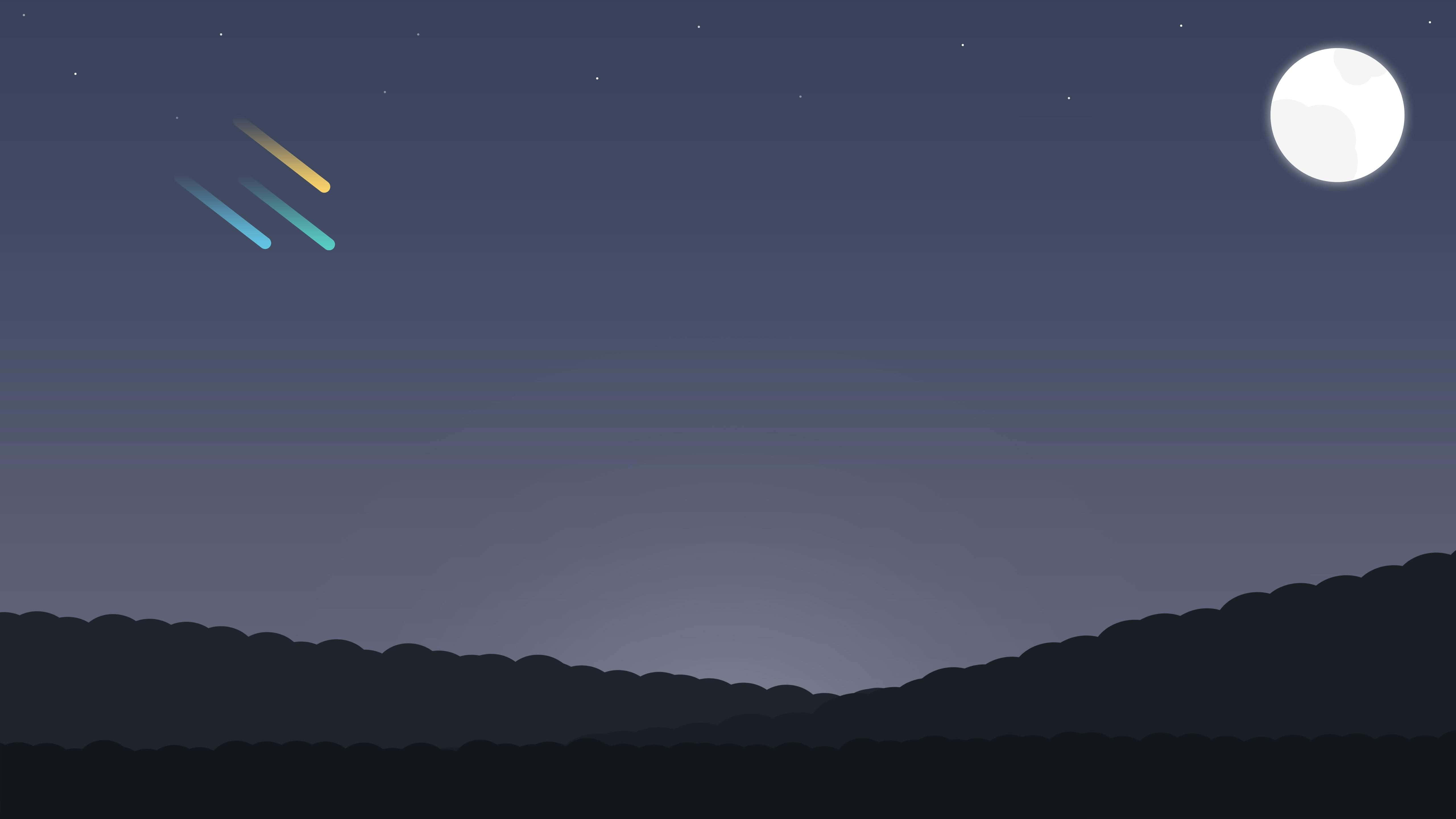 en meteorit flyver over nattehimlen Wallpapers