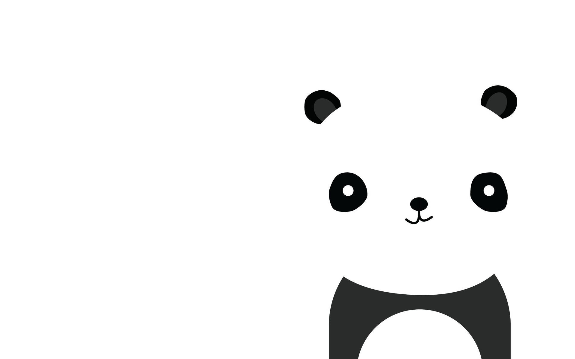 Minimalistisk sort og hvid panda tapet — Minimalistisk Wallpapers