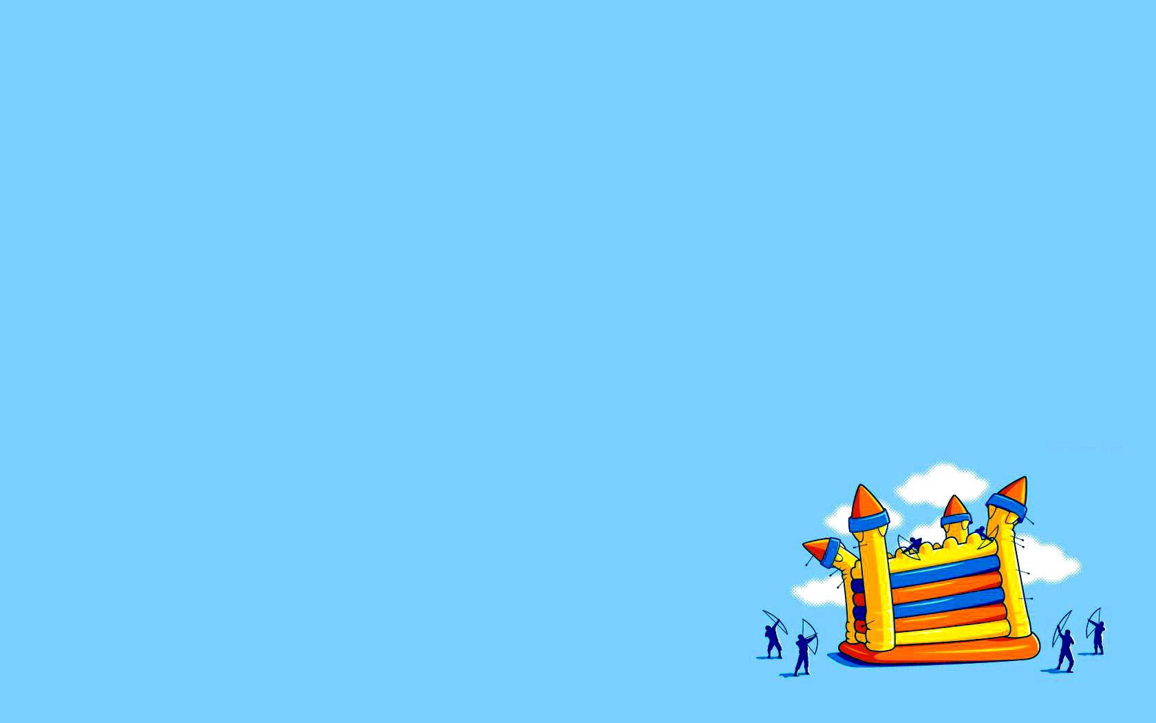 En mystisk blå himmelborg Wallpapers