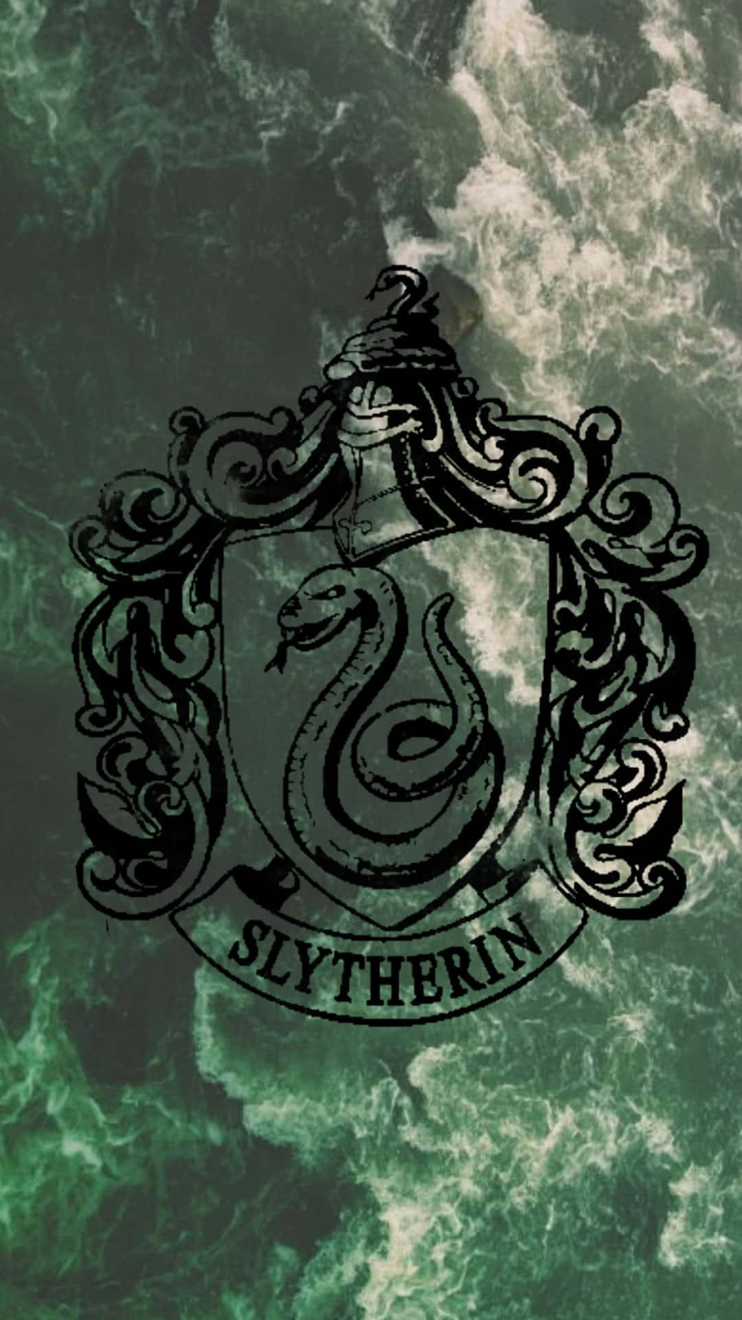 En mystisk og kraftfuld æstetik fra Slytherin-husets dybder Wallpapers