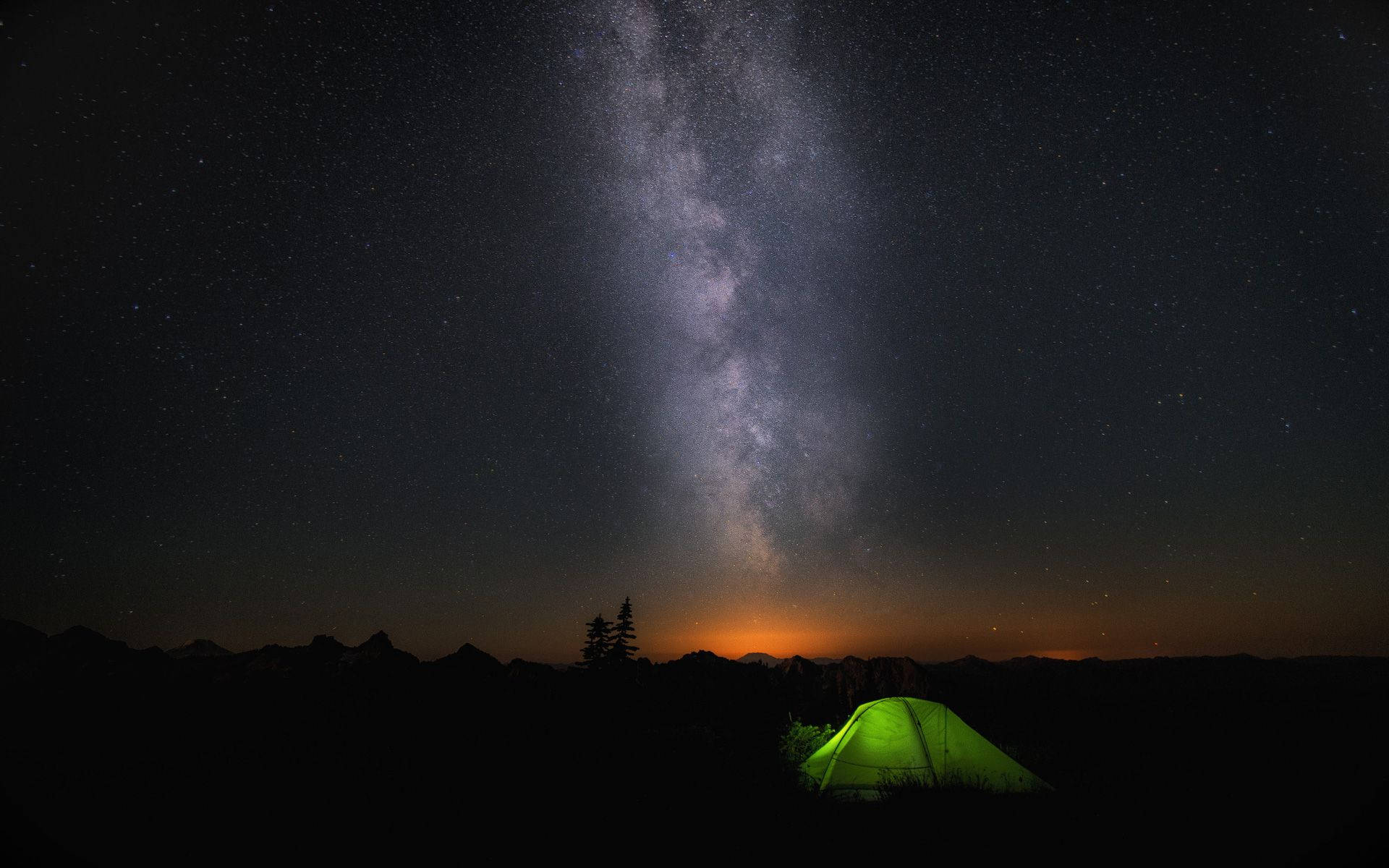 1920x1200 Nat Lejr Himmel Stjerner Baggrund — Stjerner Wallpapers