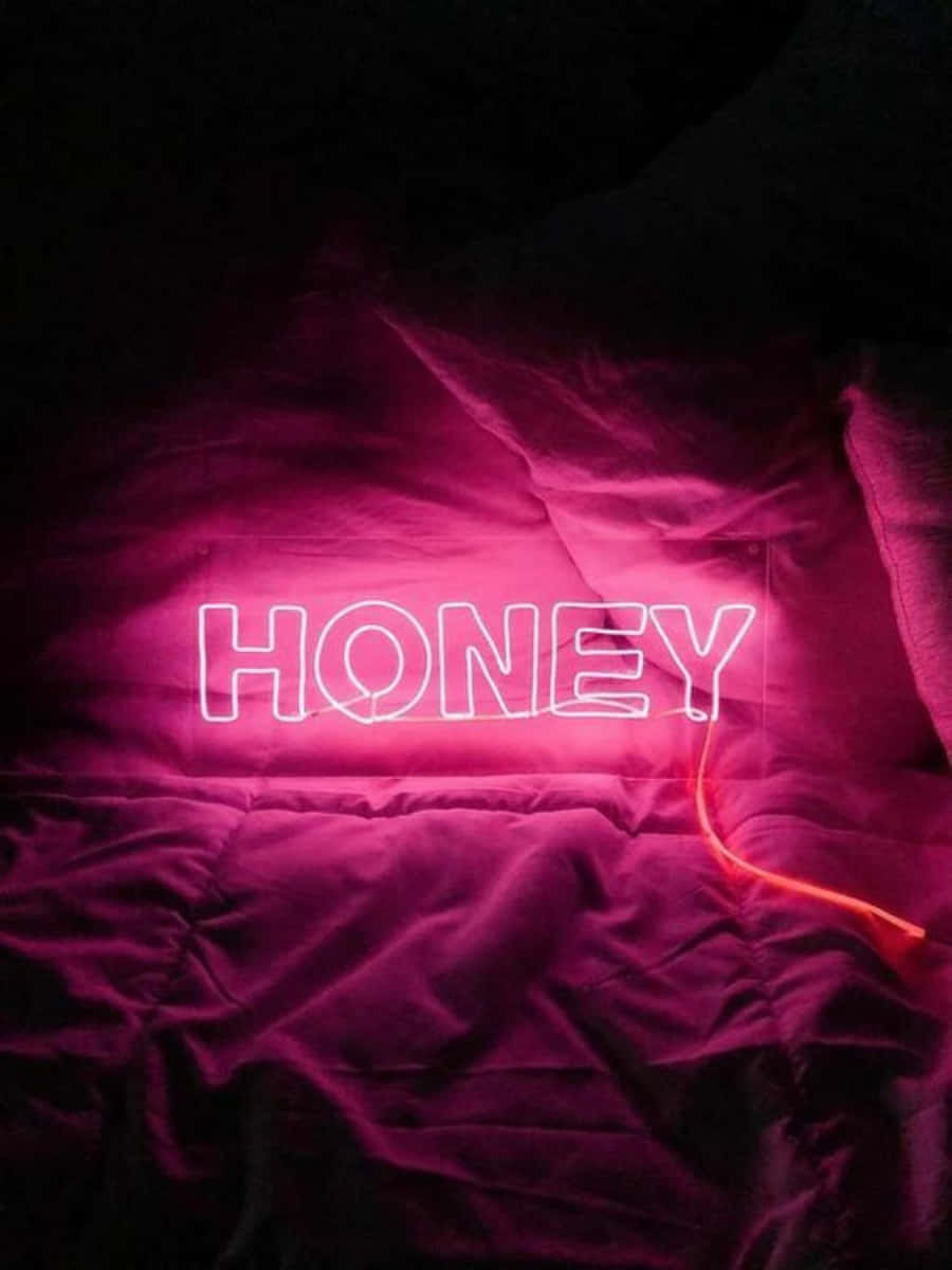 En neonlys pink æstetisk middagsglimmer Wallpapers