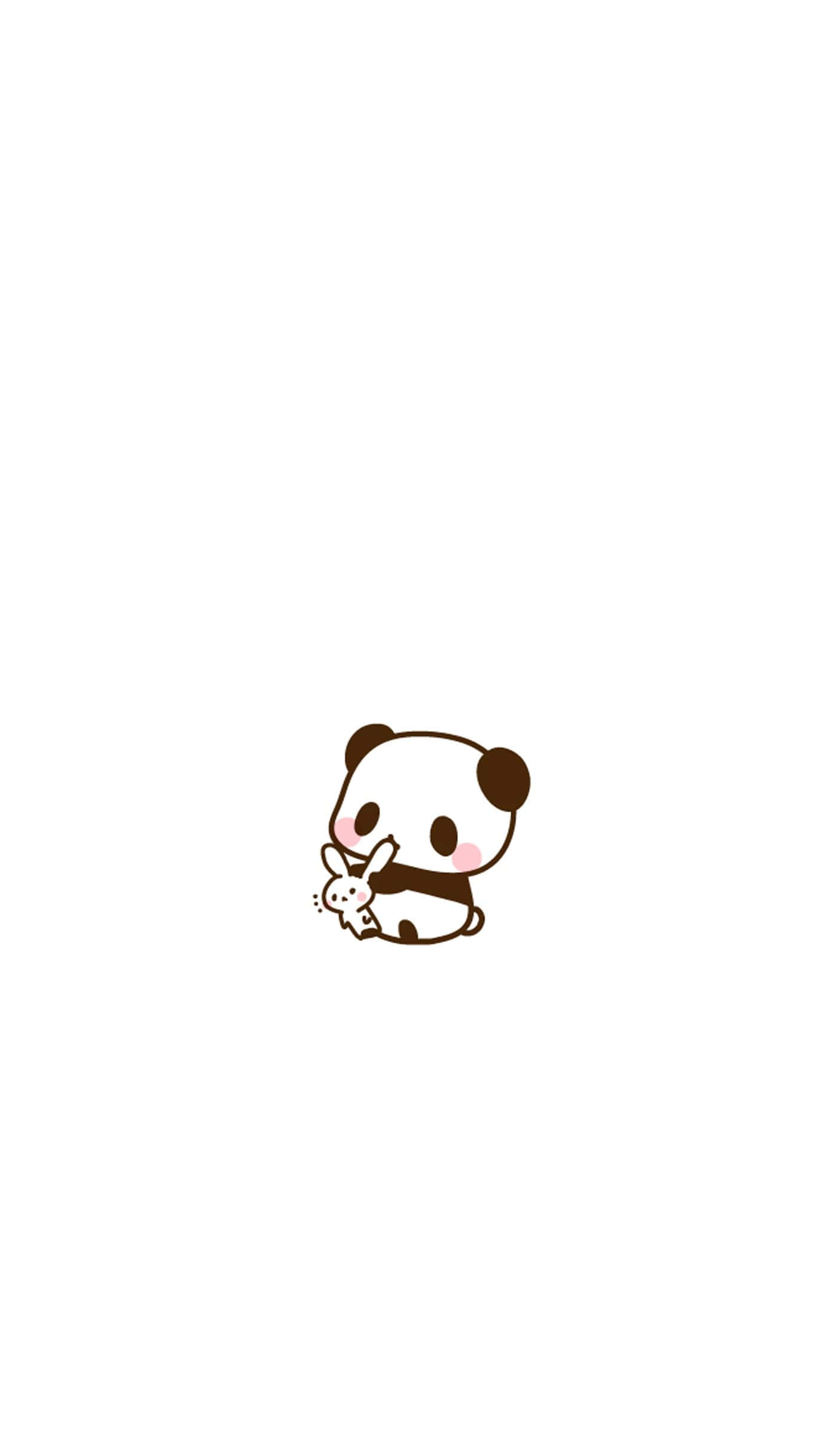en panda sidder på en hvid baggrund Wallpapers