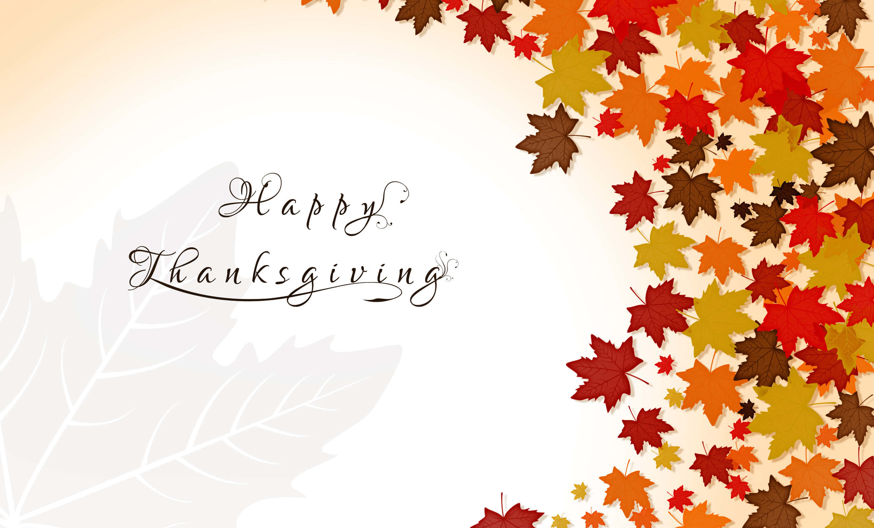 En perfekt Thanksgiving-scene med lækker mad, søde dekorationer og masser af glæde! Wallpapers