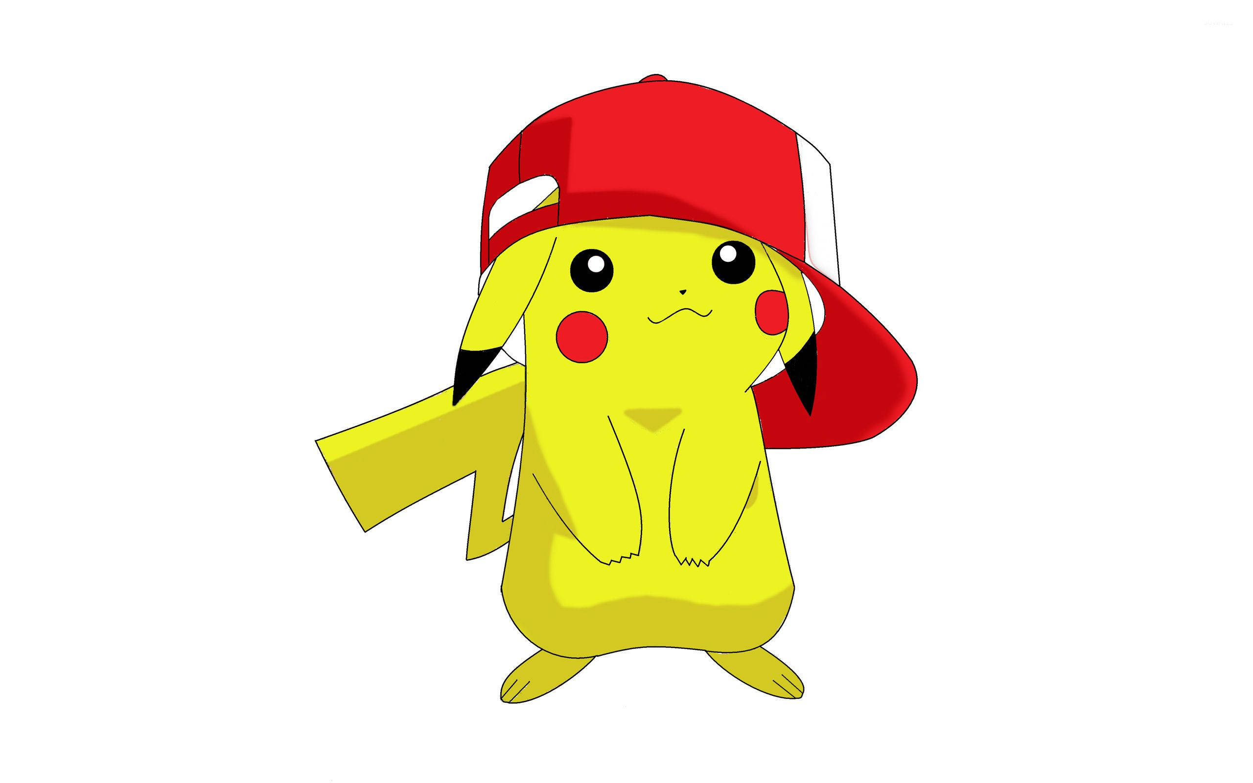 En Pikachu iført en stor gul kasket Wallpapers