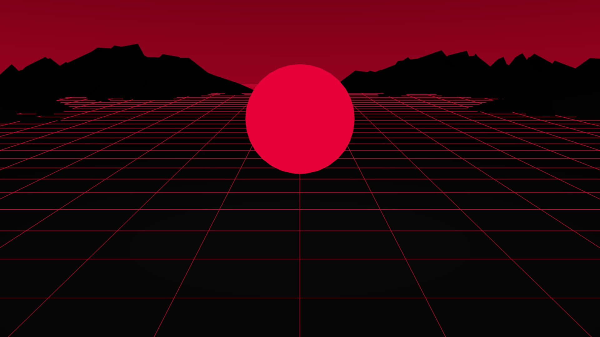 en rød bold på en sort baggrund Wallpapers