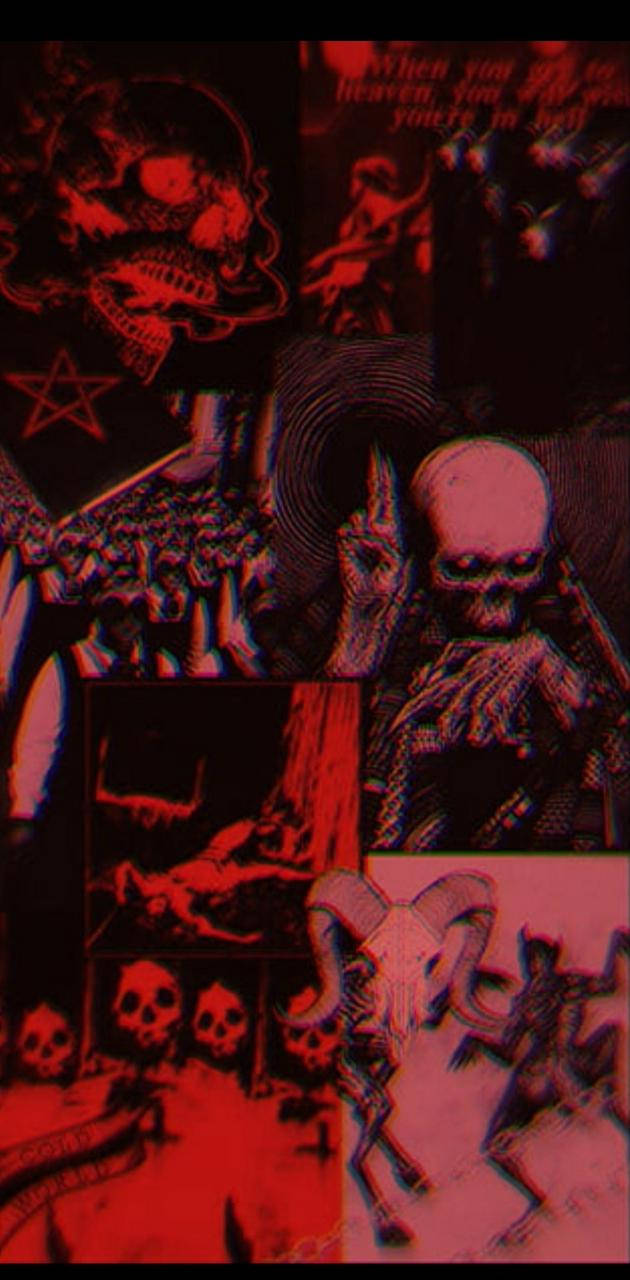 en rød og sort collage af billeder Wallpapers