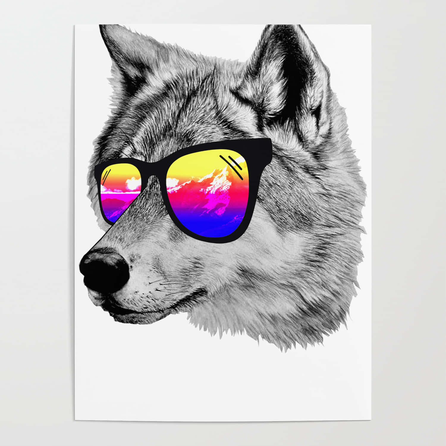 En Sej, Mørk Ulv i Natten Wallpapers