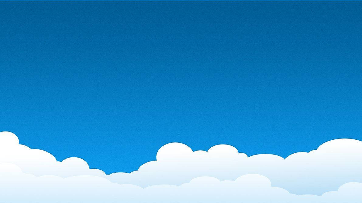 En simpel tegneseriehimmel med skyer Wallpapers