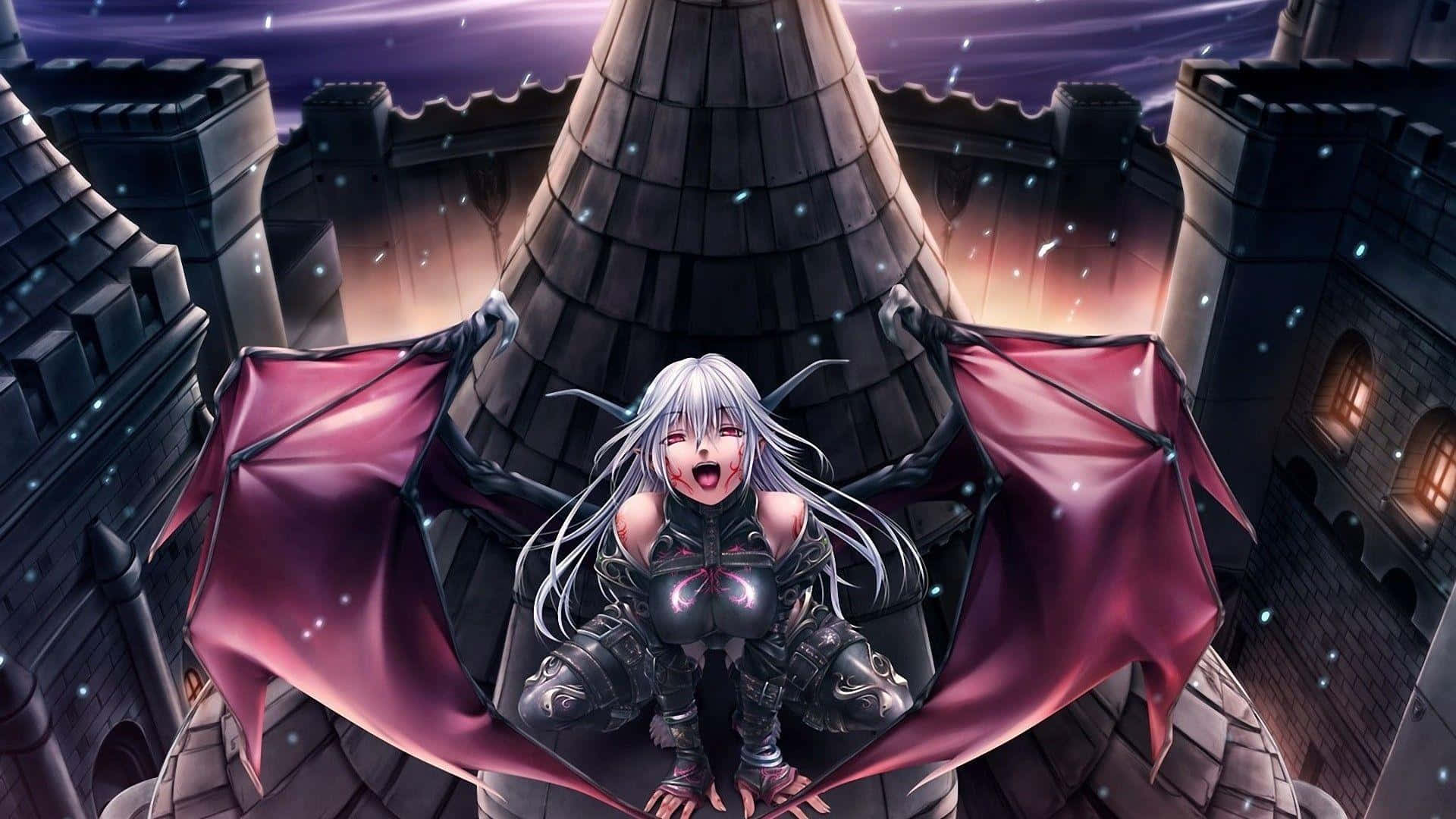 En skræmmende og magtfuld anime-dæmon Wallpapers