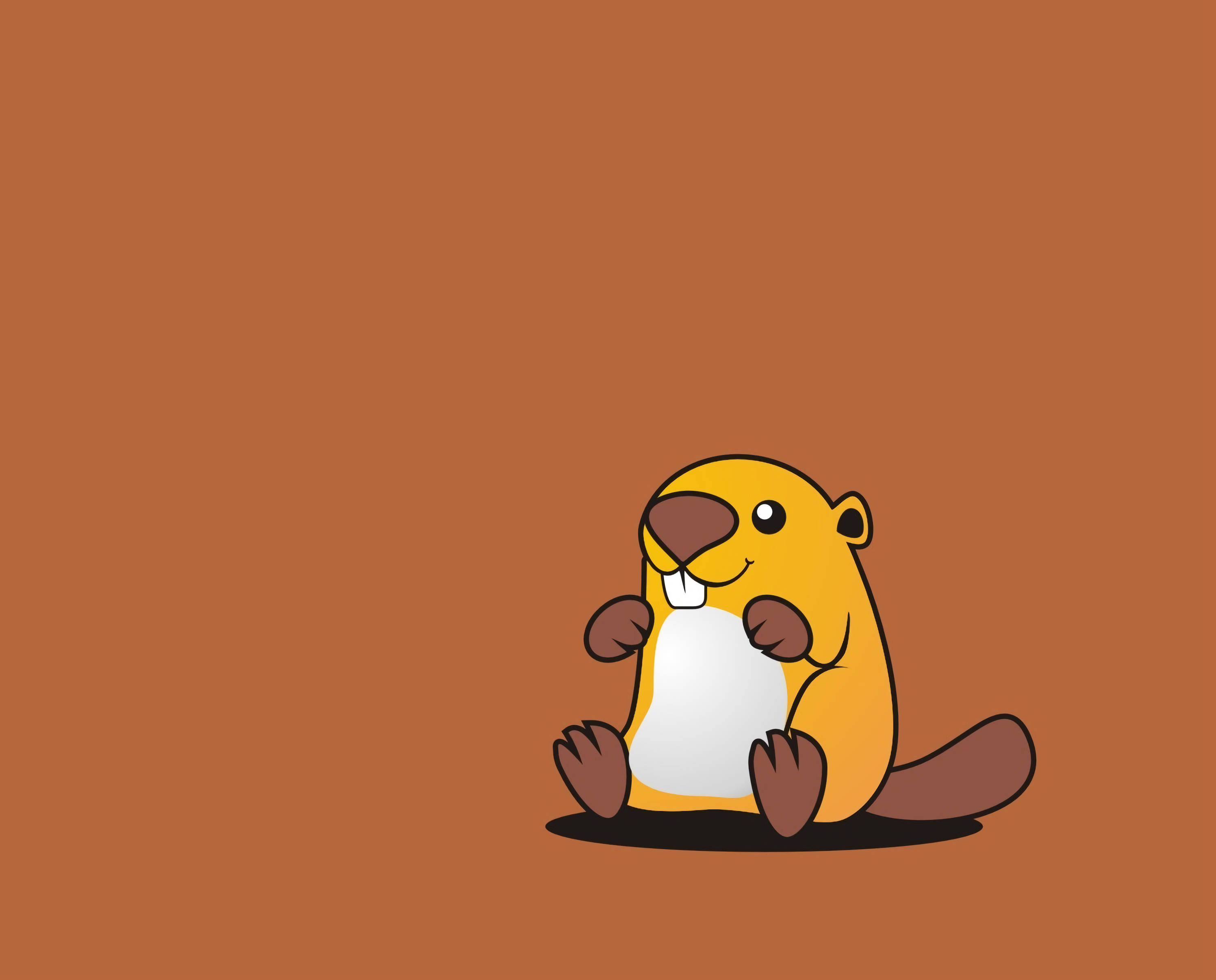 En smilende bæver tegneserie kommer til live! Wallpapers