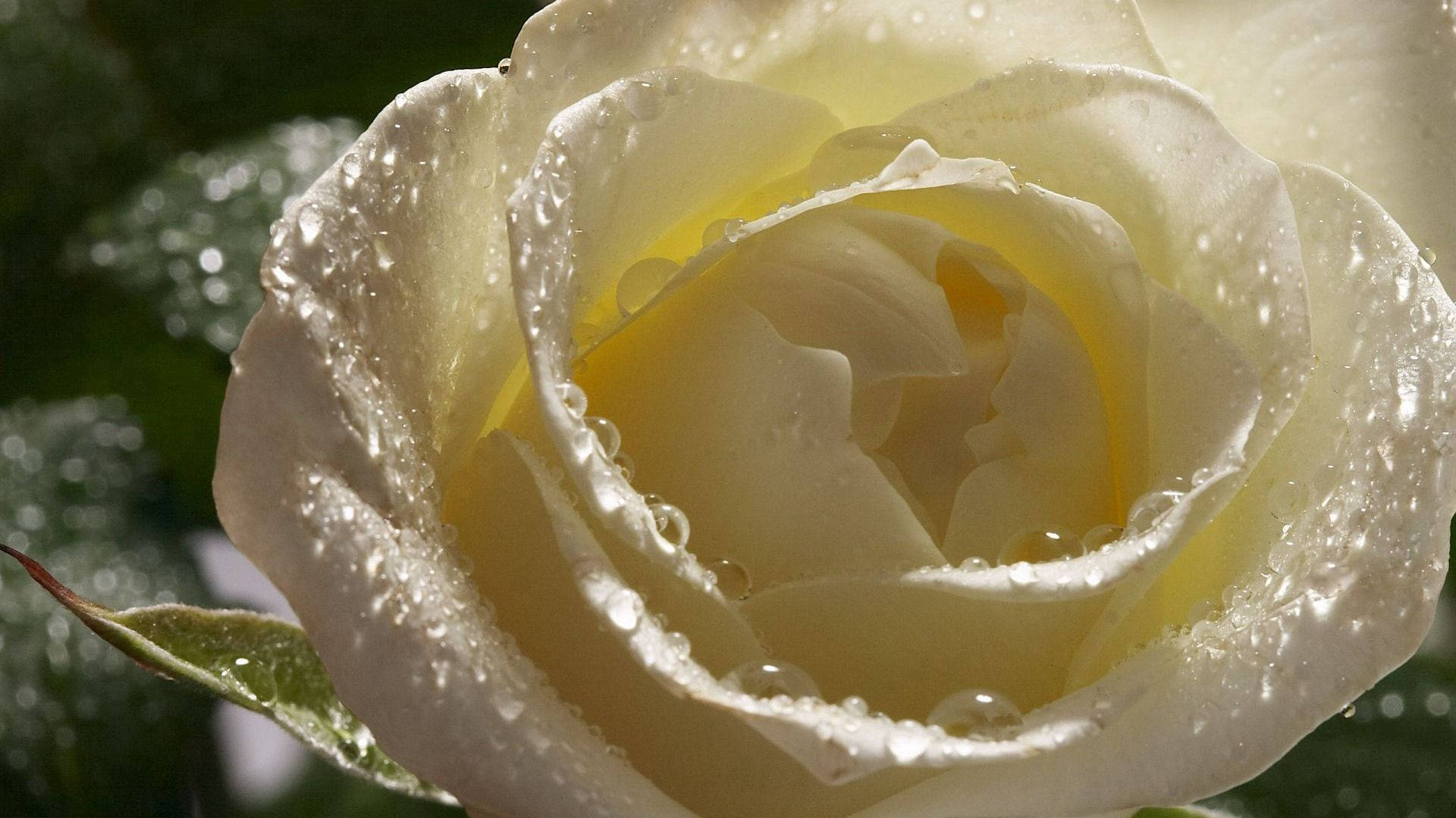 En smuk hvid rose Wallpapers