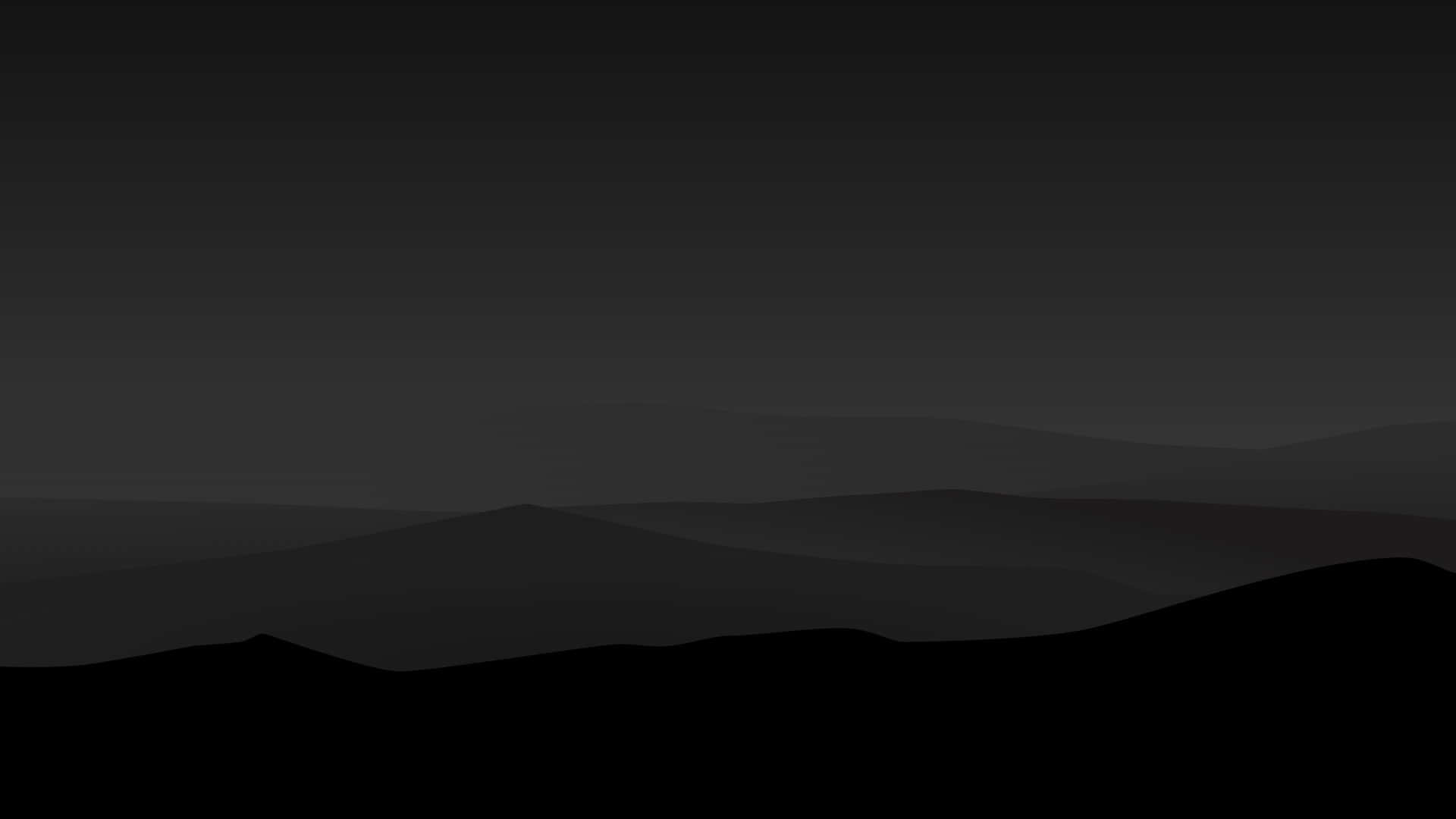 en sort silhuet af bjerge med en mørk himmel Wallpapers