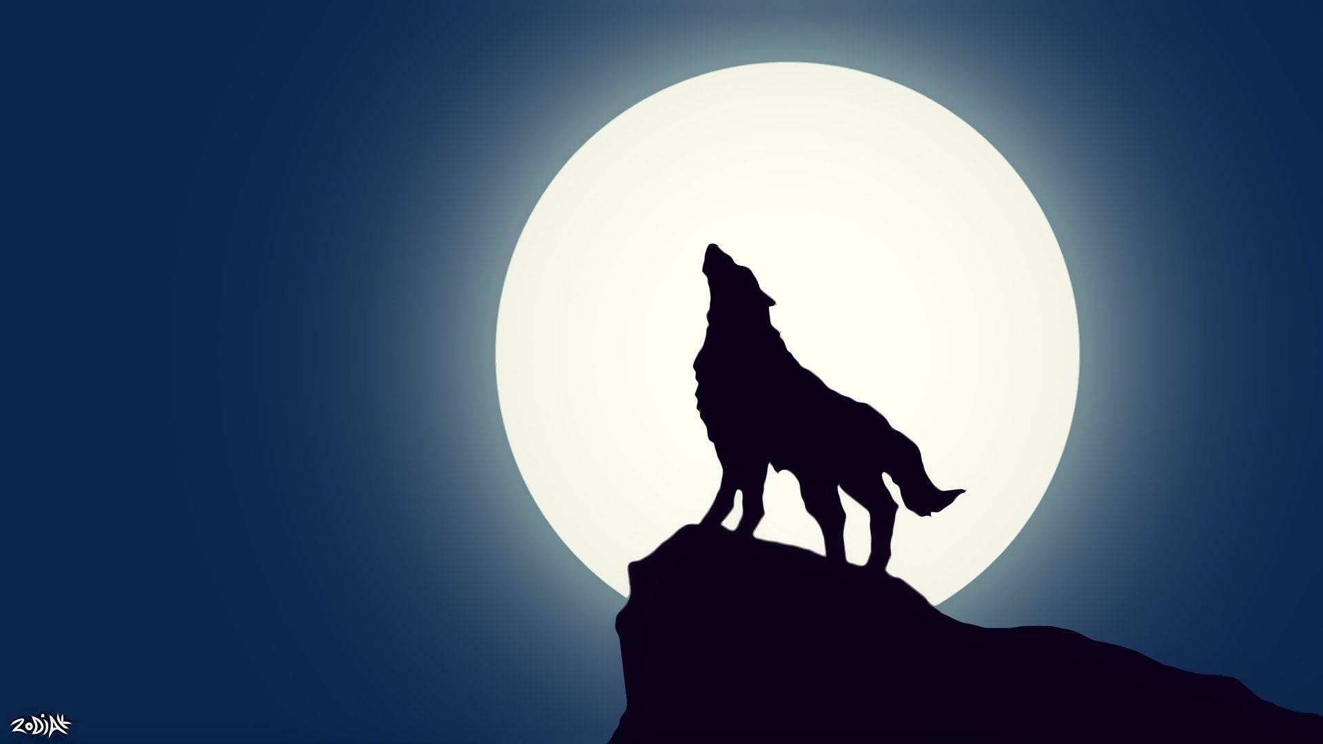 En ulv hyler om natten Wallpapers