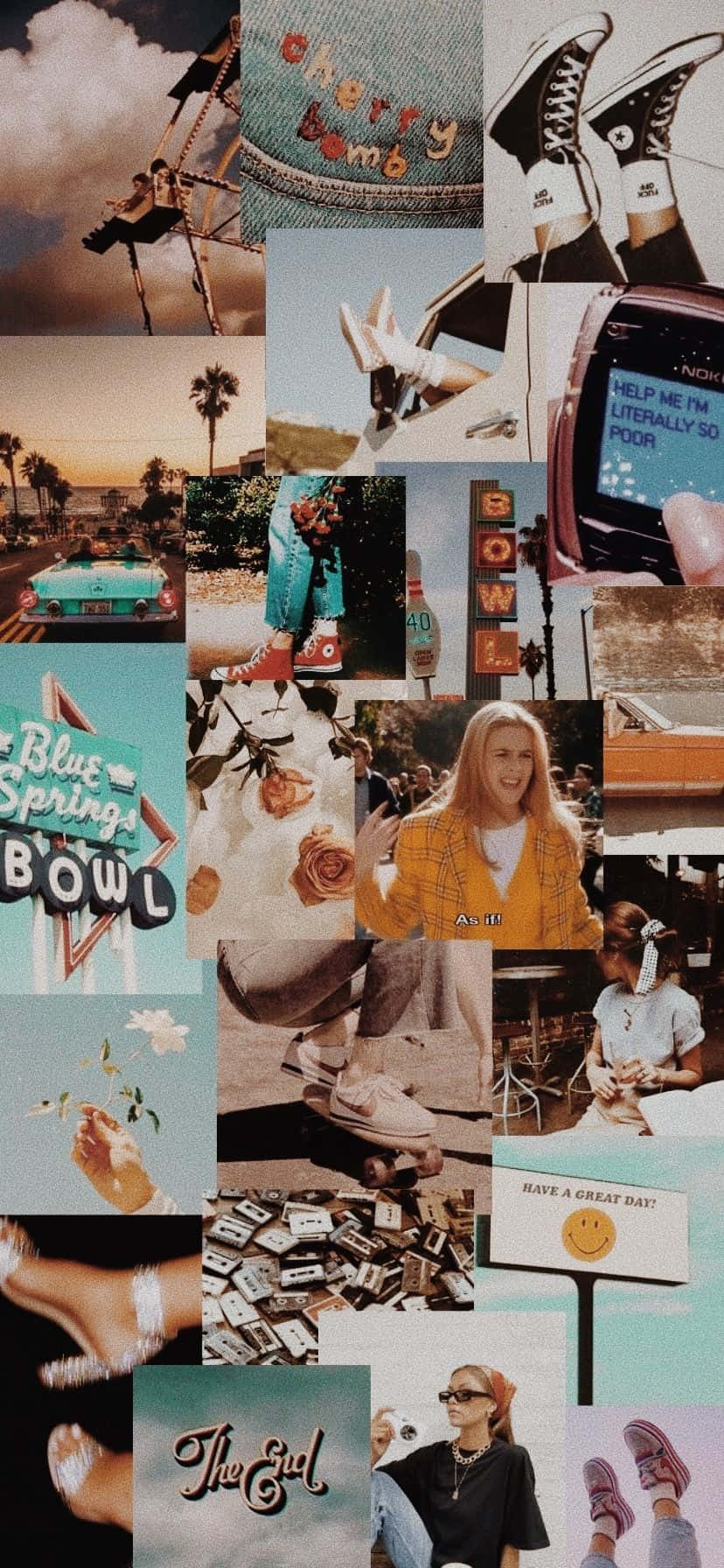 En unik vintage collage Wallpapers