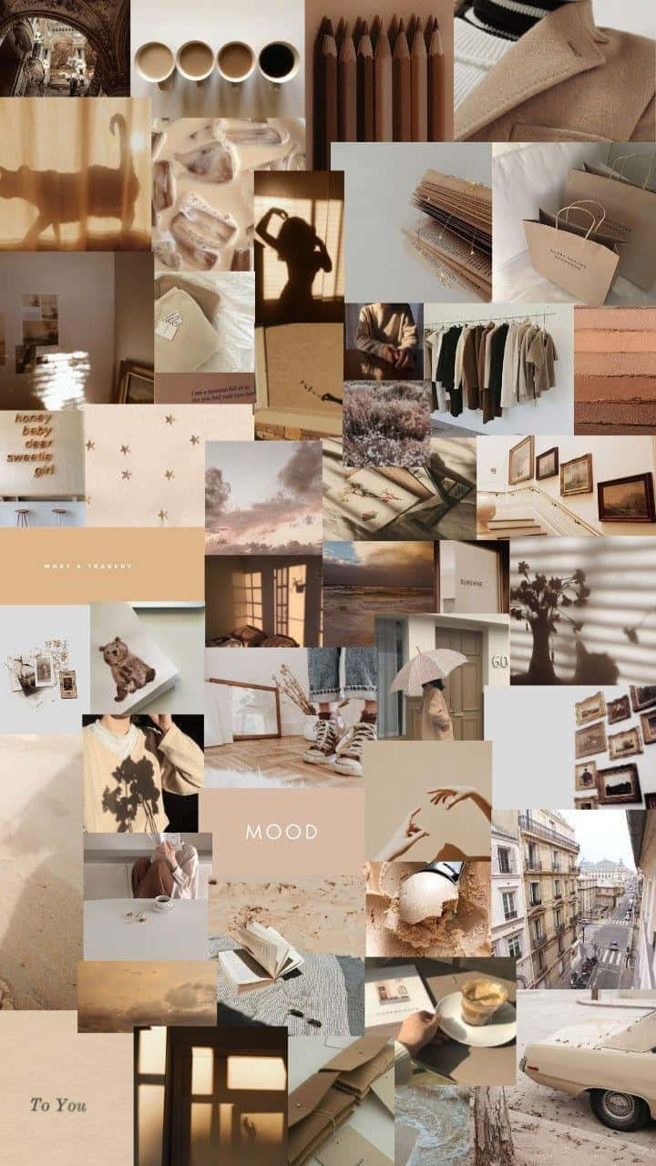 En varm, indbydende jordtoneæstetik i nuancer af chokoladebrun Wallpapers