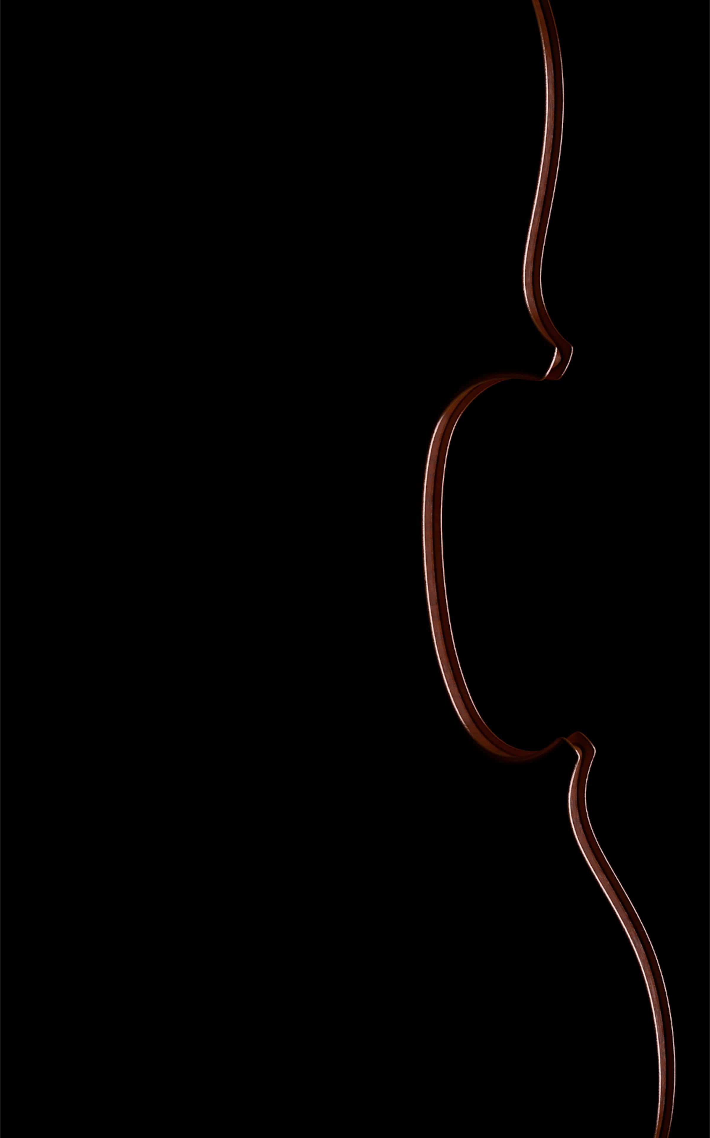 en violin er silhouetteret mod en sort baggrund Wallpapers