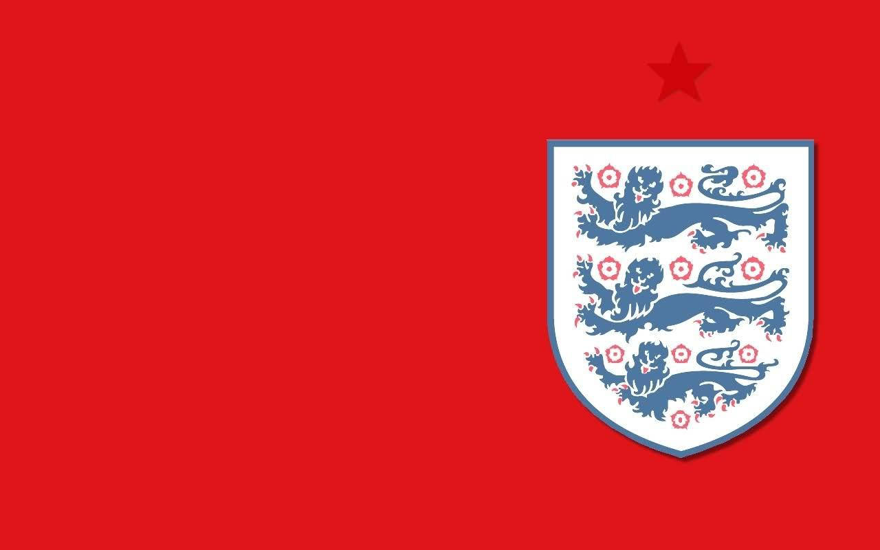 England Football Rød Baggrund Stjerne Wallpapers