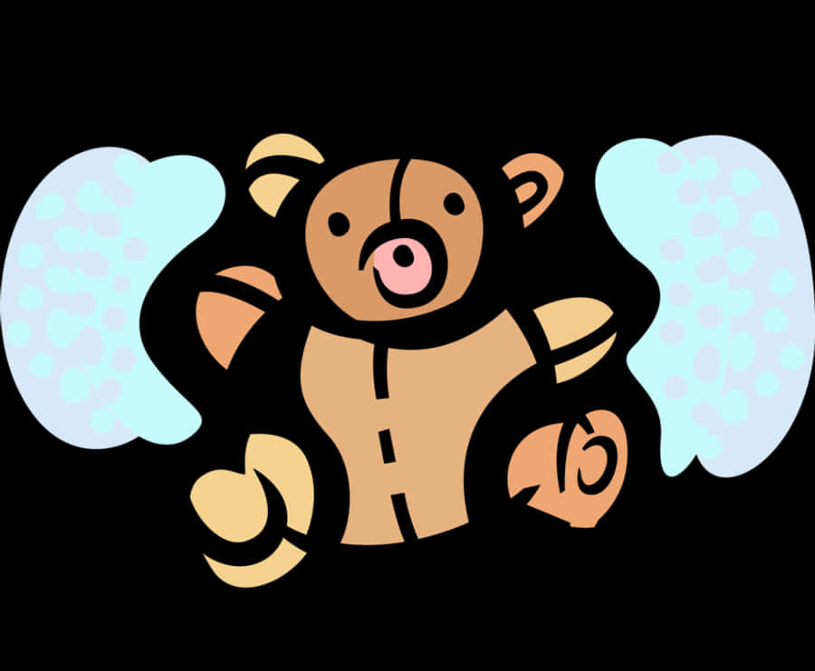 Engle teddybjørn illustration Wallpapers