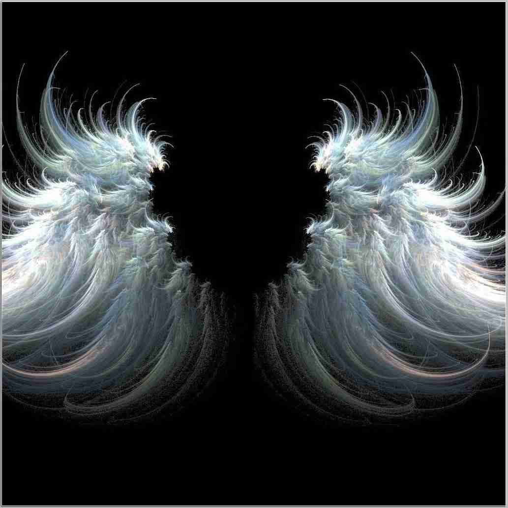 englevinger på sort baggrund Wallpapers