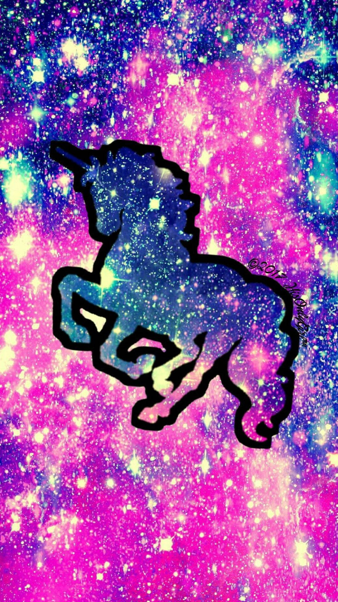 Enhjørning i sød galakse Wallpapers
