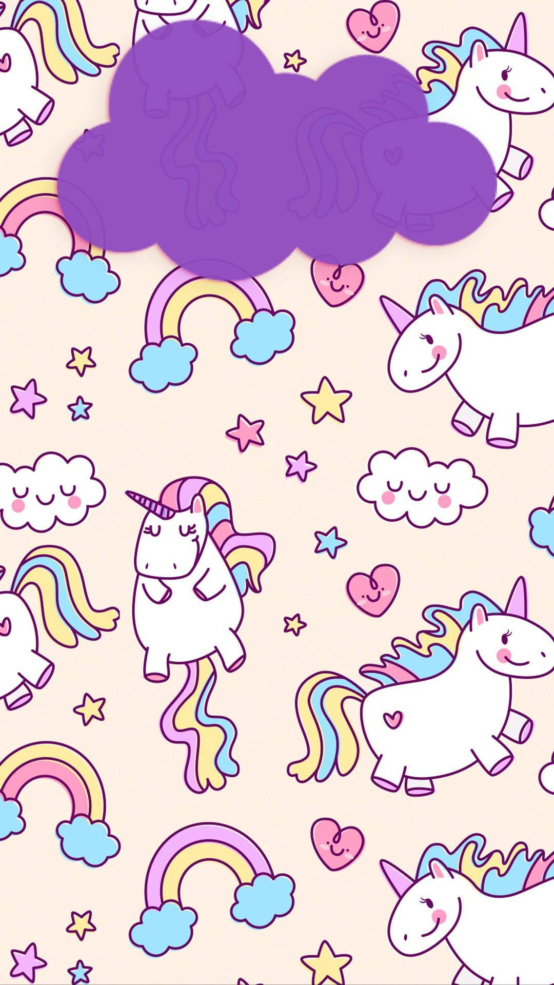 Enhjørning Regnbue til sød pige-telefon Wallpapers
