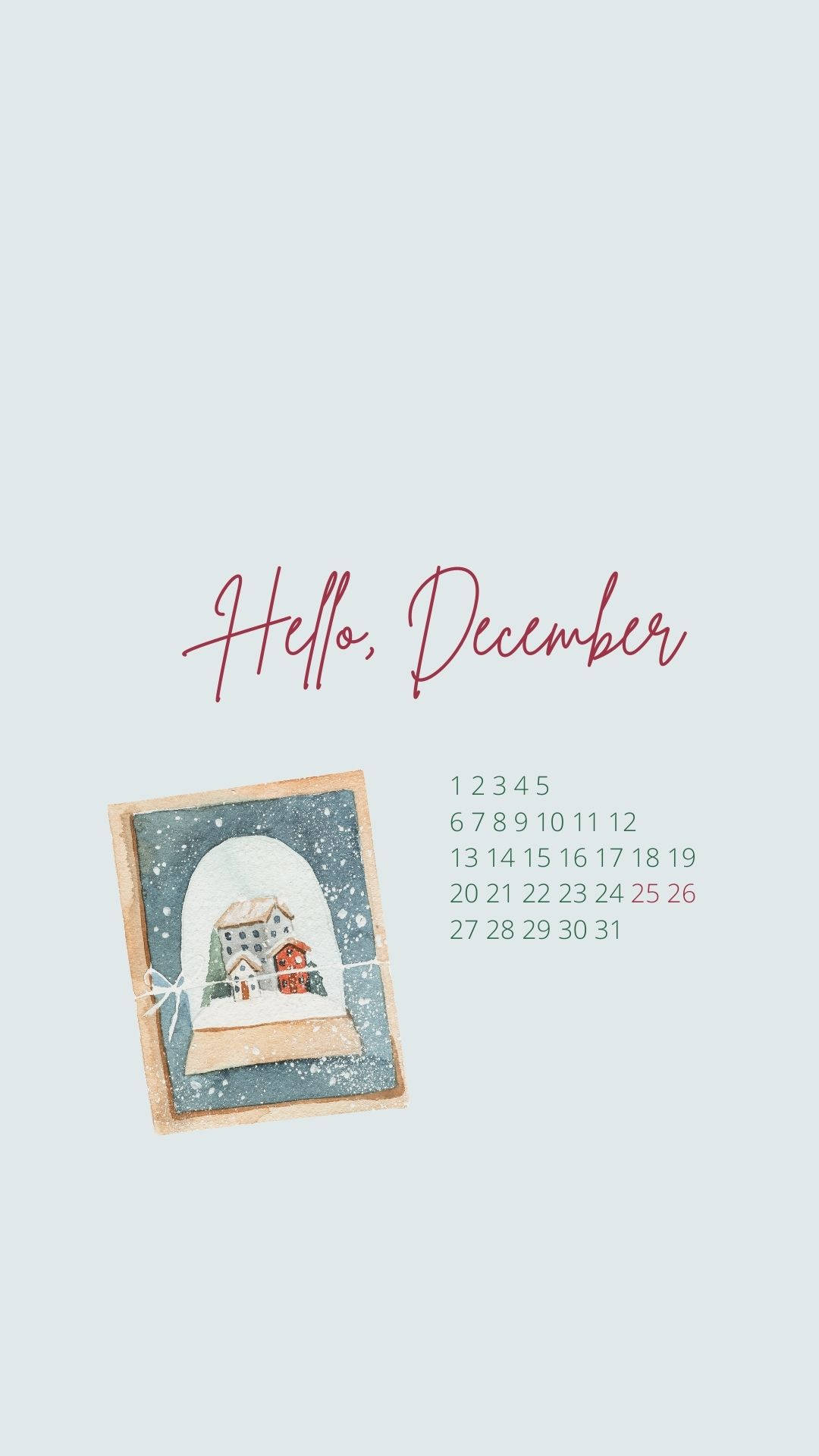 Enkel Hej December Dage Wallpapers