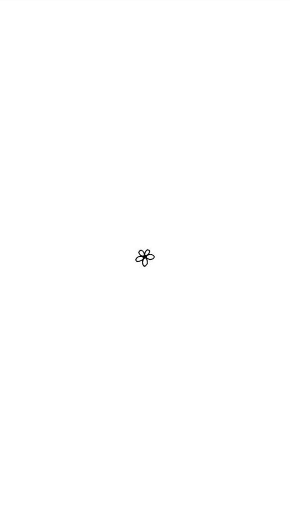 Enkelhed i elegance: Blank hvid blomsterskitse Wallpapers