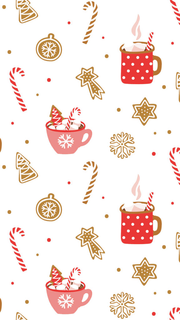 Enkelt julemønster i guld Wallpapers